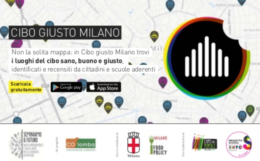 Cibo giusto a Milano: scarica la APP e consulta la mappa online